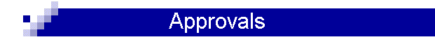 Approvals